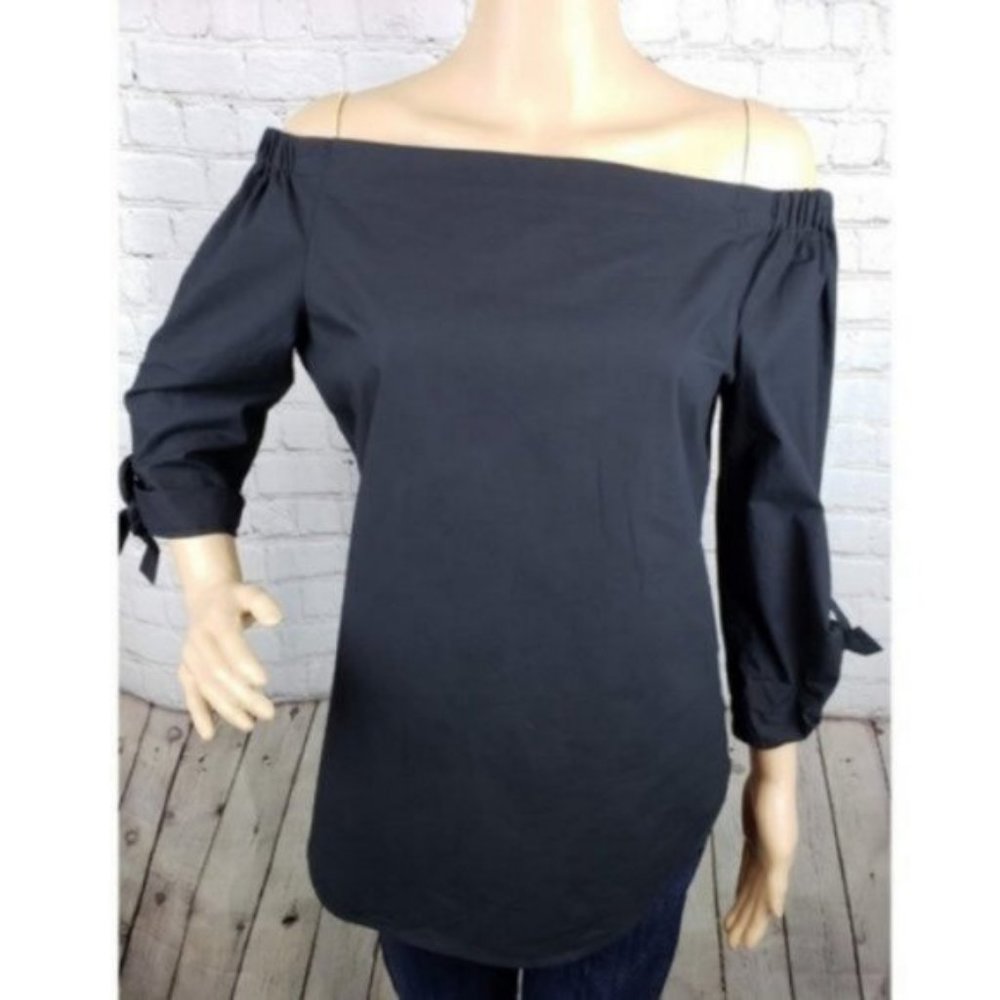 Aritzia Babaton Malik Black Off Shoulder Blouse - Picture 2 of 7